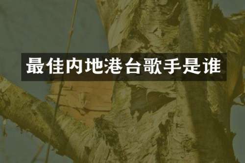 最佳内地港台歌手是谁