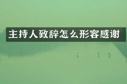 主持人致辞怎么形容感谢