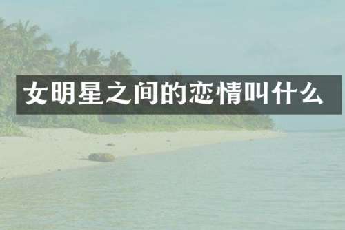 女明星之间的恋情叫什么
