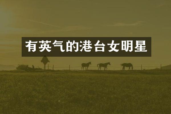 有英气的港台女明星