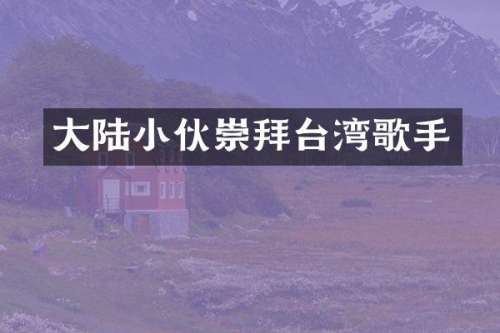 大陆小伙崇拜台湾歌手