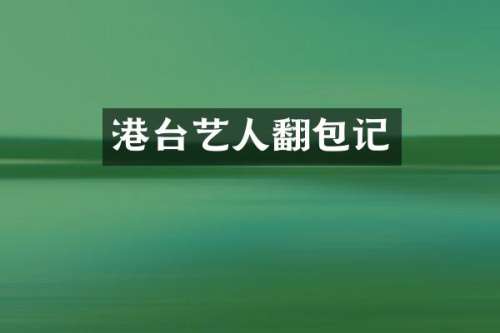 港台艺人翻包记