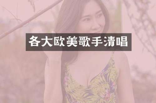 各大欧美歌手清唱