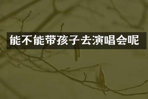 能不能带孩子去演唱会呢