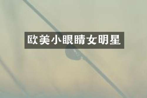 欧美小眼睛女明星