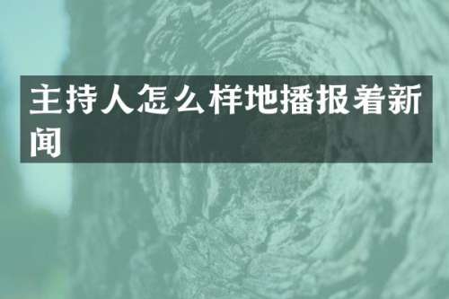 主持人怎么样地播报着新闻