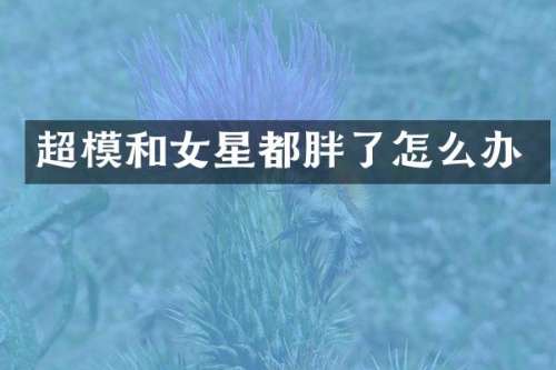 超模和女星都胖了怎么办