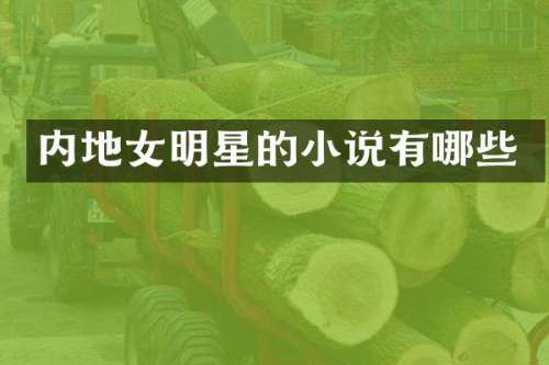 内地女明星的小说有哪些