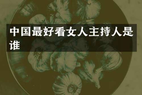 中国最好看女人主持人是谁