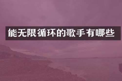 能无限循环的歌手有哪些