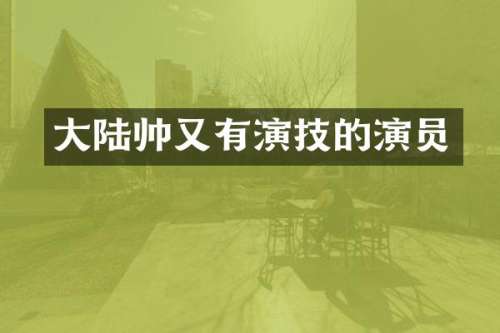 大陆帅又有演技的演员