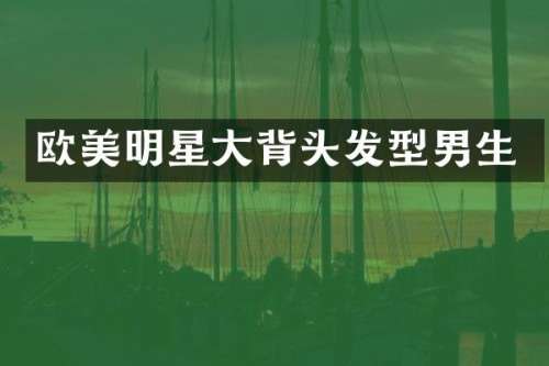 欧美明星大背头发型男生