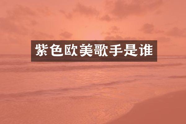 紫色欧美歌手是谁