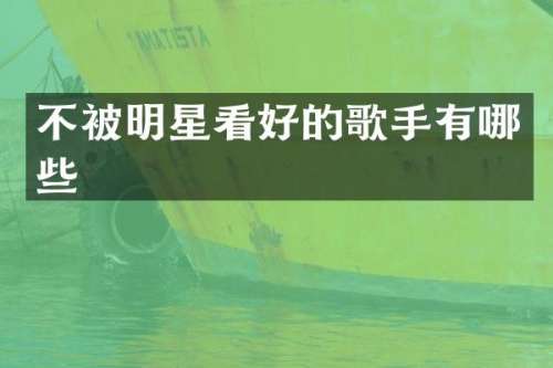 不被明星看好的歌手有哪些
