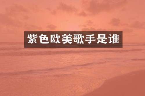 紫色欧美歌手是谁