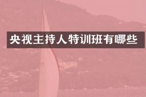 央视主持人特训班有哪些
