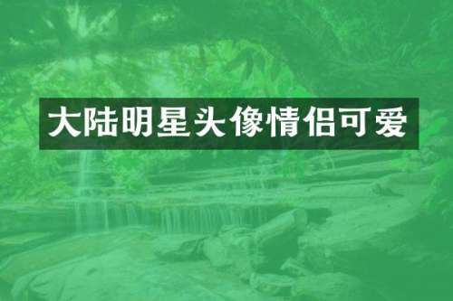 大陆明星头像情侣可爱