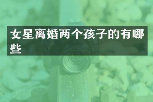 女星离婚两个孩子的有哪些