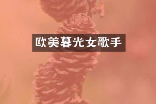 欧美暮光女歌手