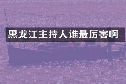 黑龙江主持人谁最厉害啊