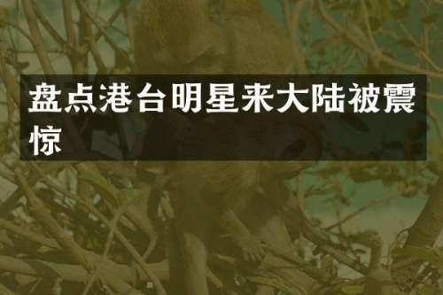 盘点港台明星来大陆被震惊