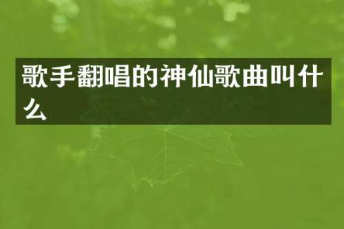 歌手翻唱的神仙歌曲叫什么