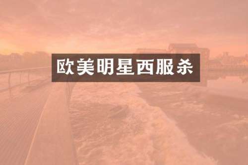 欧美明星西服杀