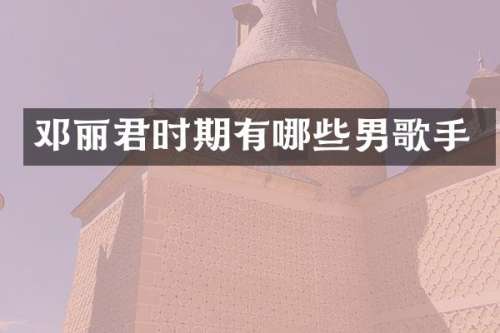 邓丽君时期有哪些男歌手
