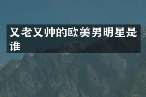 又老又帅的欧美男明星是谁