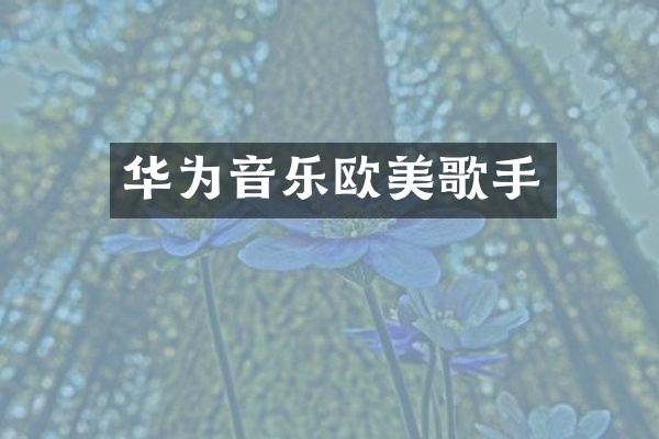 华为音乐欧美歌手