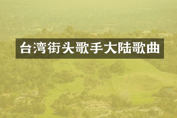 台湾街头歌手大陆歌曲