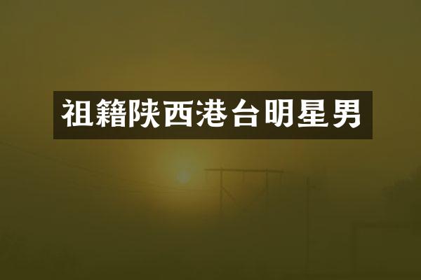 祖籍陕西港台明星男