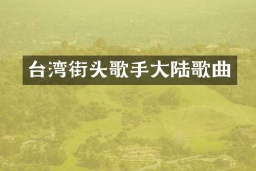 台湾街头歌手大陆歌曲