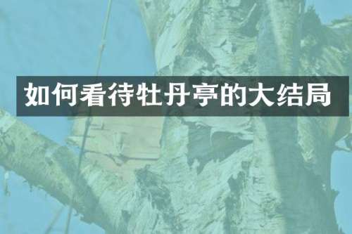 如何看待牡丹亭的大结局