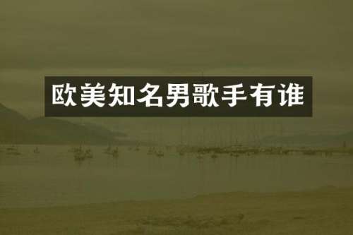 欧美知名男歌手有谁