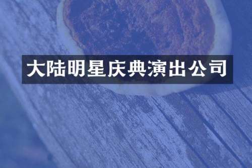 大陆明星庆典演出公司