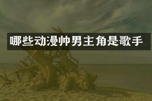 哪些动漫帅男主角是歌手