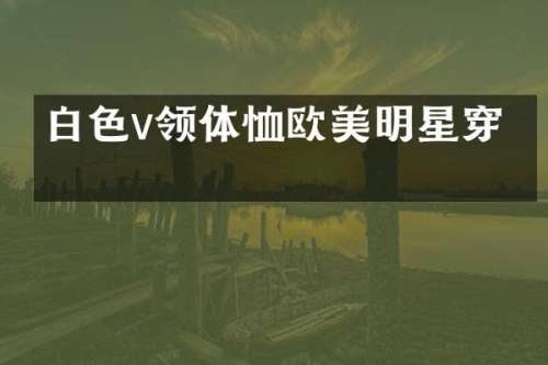 白色v领体恤欧美明星穿搭