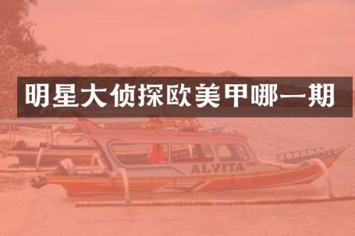 明星大侦探欧美甲哪一期