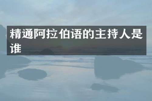 精通阿拉伯语的主持人是谁