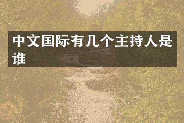 中文国际有几个主持人是谁