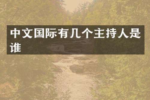中文国际有几个主持人是谁