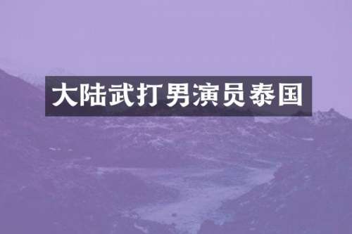 大陆武打男演员泰国