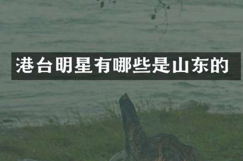 港台明星有哪些是山东的