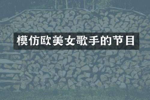 模仿欧歌手的节目