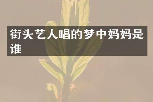 街头艺人唱的梦中妈妈是谁