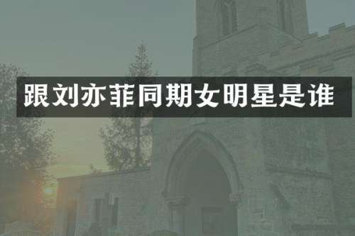 跟刘亦菲同期女明星是谁