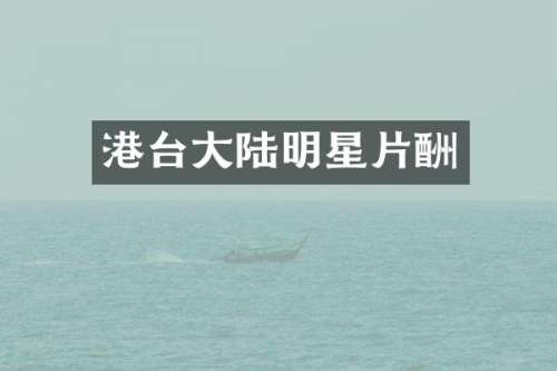 港台大陆明星片酬