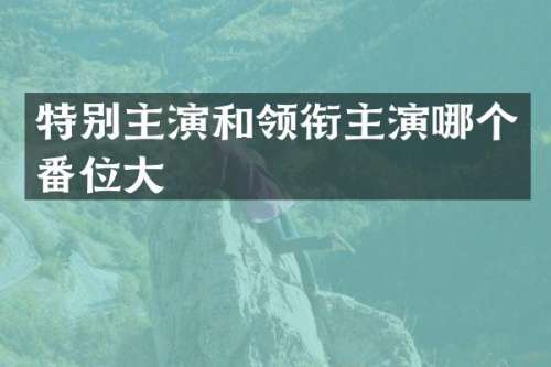 特别主演和领衔主演哪个番位大
