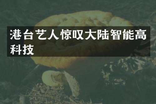 港台艺人惊叹大陆智能高科技